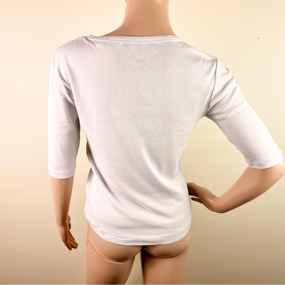 NEW VINCE BEIGE COTTON HENLEY TOP - Picture 6 of 6